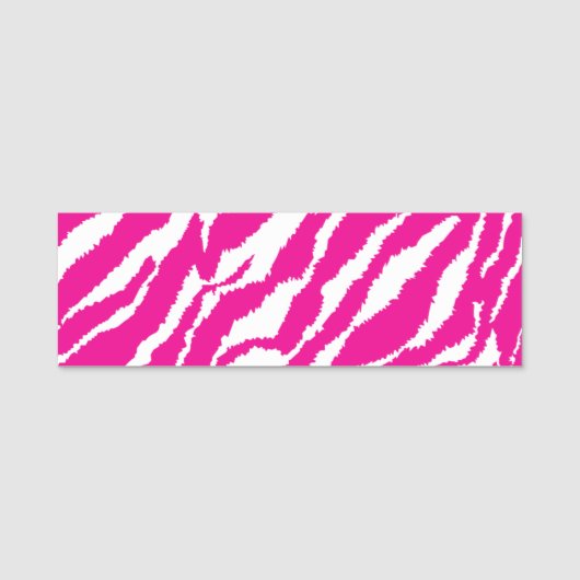 Een ingewikkeld bloemmotief in roze en wit, art naamplaatje (Voorkant)