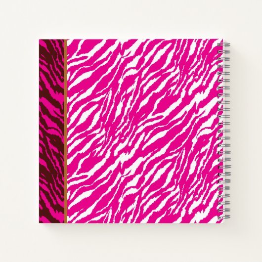 Een ingewikkeld bloemmotief in roze en wit, art notitieboek (Achterkant)