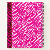 Een ingewikkeld bloemmotief in roze en wit, art notitieboek (Achterkant)