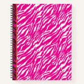 Een ingewikkeld bloemmotief in roze en wit, art notitieboek (Voorkant)