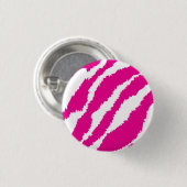 Een ingewikkeld bloemmotief in roze en wit, art ronde button 3,2 cm (Voorkant /achterkant)