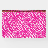 Een ingewikkeld bloemmotief in roze en wit, art spandoek (Horizontaal)