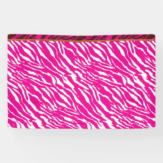 Een ingewikkeld bloemmotief in roze en wit, art spandoek (Horizontaal)