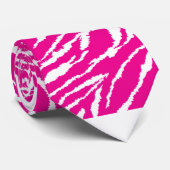 Een ingewikkeld bloemmotief in roze en wit, art stropdas (Opgerold)