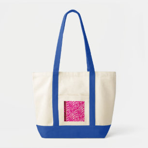 Een ingewikkeld bloemmotief in roze en wit, art tote bag