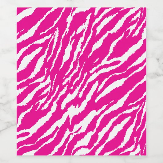 Een ingewikkeld bloemmotief in roze en wit, art wijn etiket (Enkel label)