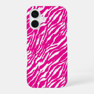 Een ingewikkeld bloemmotief in roze en wit, kunst iPhone 16 hoesje