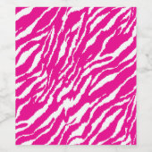 Een ingewikkeld bloemmotief in roze en wit, kunst wijn etiket (Enkel label)