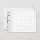 Een ingewikkeld zwart-wit bloemontwerp set aga bedankkaart (Voorkant)