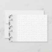 Een ingewikkeld zwart-wit bloemontwerp set aga bedankkaart (Achterkant)