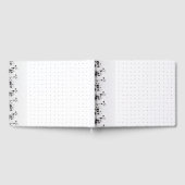 Een ingewikkeld zwart-wit bloemontwerp set aga gastenboek (Volledig)