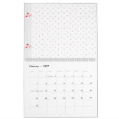 Een ingewikkeld zwart-wit bloemontwerp set aga kalender (Feb 2027)