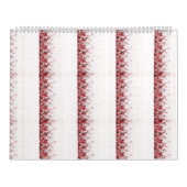 Een ingewikkeld zwart-wit bloemontwerp set aga kalender (Hoes)