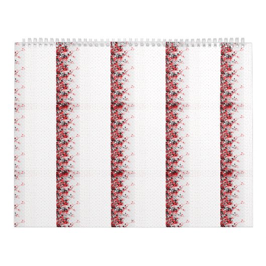 Een ingewikkeld zwart-wit bloemontwerp set aga kalender (Hoes)