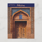 Een ingewikkelde deur in Multan Pakistan Briefkaart (Voorkant)