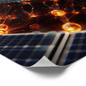 Een ingewikkelde reeks amberkleurige bollen en com poster (Hoek)