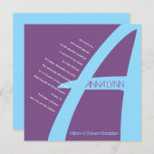 Een INITIAAL Bar Bat Mitswa Uitnodiging (Voorkant / Achterkant)