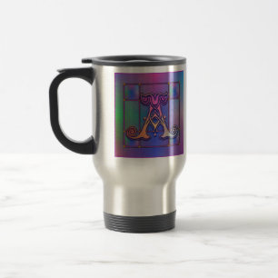 Een Initiaal "Blue Rain Glass"-Mokken kletsen stei Reisbeker