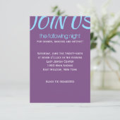 Een INITIAAL Collectie Bar Bat Mitzvah Party Kaart (Staand voorkant)