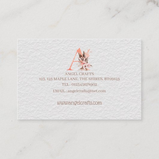 Een Initiaal - dubbelzijdig Visitekaartje (Achterkant)