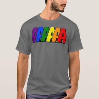 Een Initiaal letter A in regenboogkleuren T-shirt
