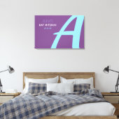Een INITIALEN Bar Bat Mitzvah Inlogbord Canvas Afdruk (Insitu (Slaapkamer))