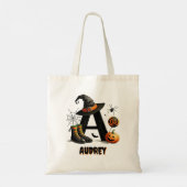 Een Initialen Trick or treat Schattige Halloween S Tote Bag (Achterkant)