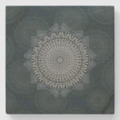 Een initiëring van de massablauwe cirkel stenen onderzetter (Voorkant)