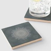 Een initiëring van de massablauwe cirkel stenen onderzetter