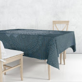 Een initiëring van de massablauwe cirkel tafelkleed