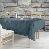 Een initiëring van de massablauwe cirkel tafelkleed