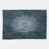 Een initiëring van de massablauwe cirkel theedoek (Horizontaal)