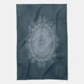 Een initiëring van de massablauwe cirkel theedoek (Verticaal)