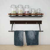 Een initiëring van de massablauwe cirkel theedoek