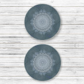 Een initiëring van de massablauwe cirkel zandsteen onderzetter