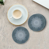 Een initiëring van de massablauwe cirkel zandsteen onderzetter