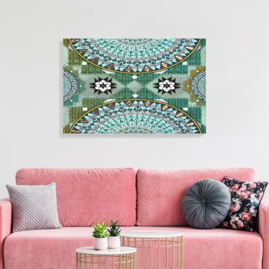 Een initiëring van de massamirkel canvas afdruk (Insitu (Woonkamer))