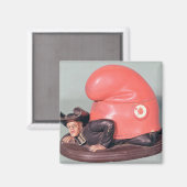 Een inktpot of een tabakspot magneet (Voorkant / Achterkant)