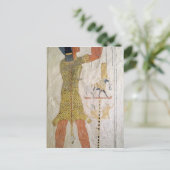 Een Inmutef-priester die een aanbod doet Briefkaart (Staand voorkant)