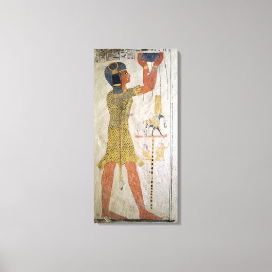 Een Inmutef-priester die een aanbod doet Canvas Afdruk (Voorkant)