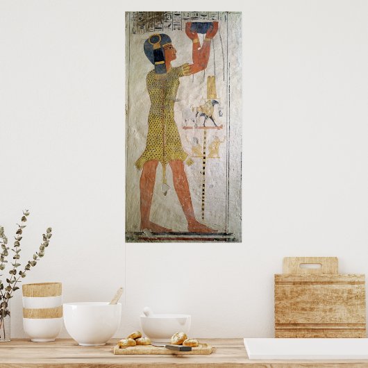 Een Inmutef-priester die een aanbod doet Poster (Keuken)