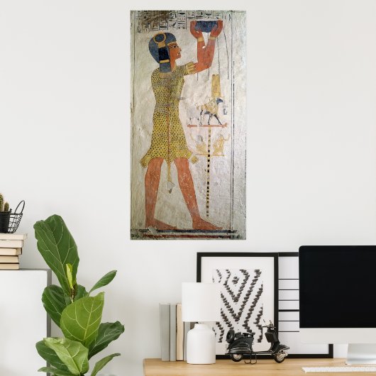 Een Inmutef-priester die een aanbod doet Poster (Thuiskantoor)