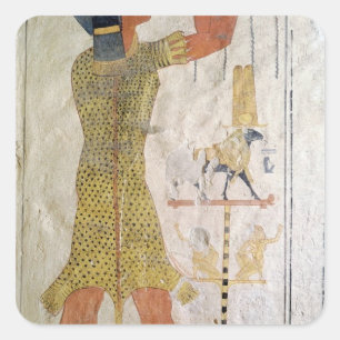 Een Inmutef-priester die een aanbod doet Vierkante Sticker