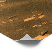 Een inslagkrater in de regio Meridian Planum Poster (Hoek)