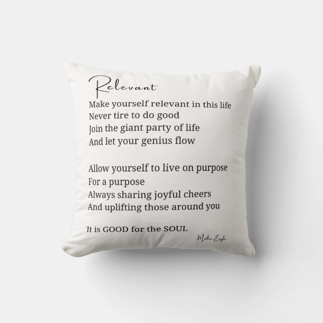 Een Inspirerend bemoedigingsgedicht Kussen (Voorkant)