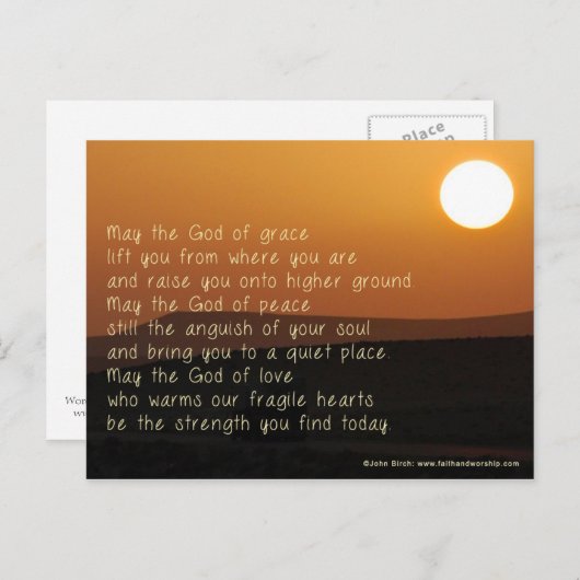 Een inspirerend gebed voor hen die het moeilijk he briefkaart (Voorkant / Achterkant)