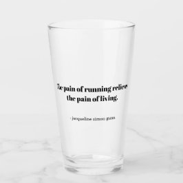 Een inspirerende quote voor hardlopers glas