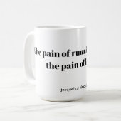 Een inspirerende quote voor hardlopers koffiemok (Voorkant links)