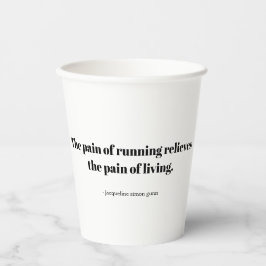 Een inspirerende quote voor hardlopers reismok papieren bekers