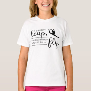 Een inspirerende T-shirt voor turners/ dansers